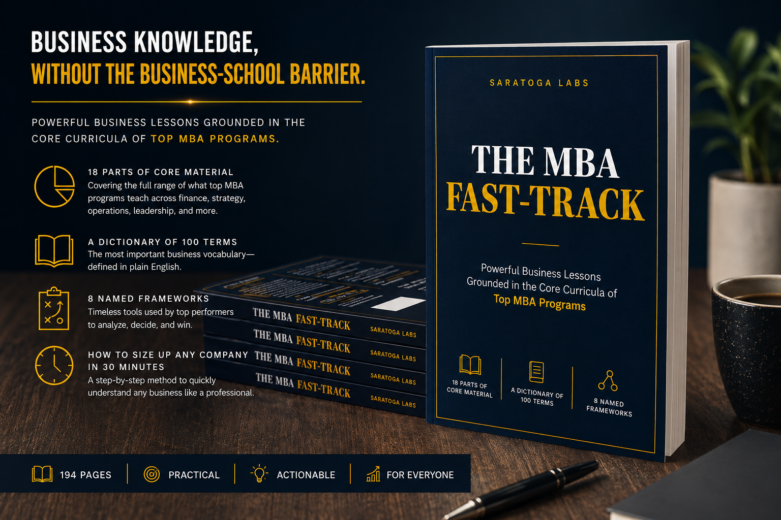 The MBA Fast-Track book cover — Saratoga Labs
