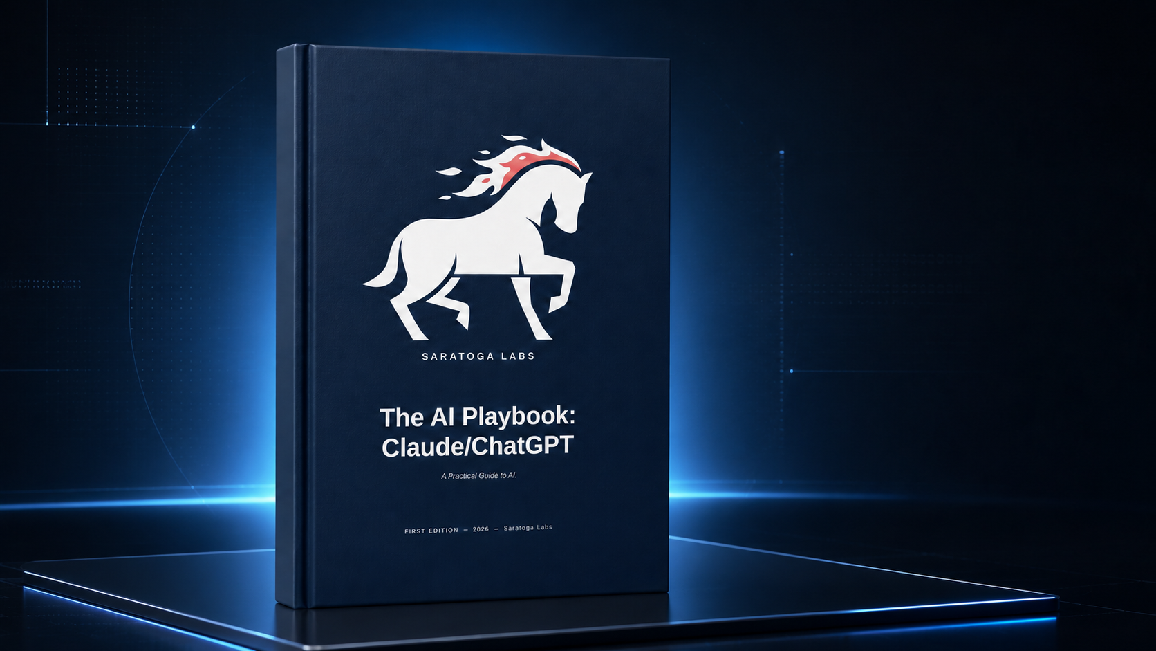 The AI Playbook: Claude/ChatGPT book cover — Saratoga Labs